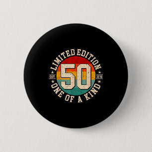 50 year old vintage 1976 limited edition 50th 6 cm round badge