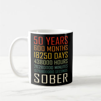 50 Year Sobriety Anniversary 50 Years Sober Coffee Mug