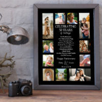 50 year wedding anniversary photo collage editable