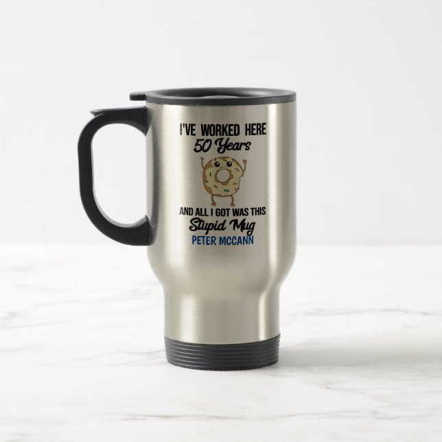 50 Year Work Anniversary Appreciation Gift Mug (Left)