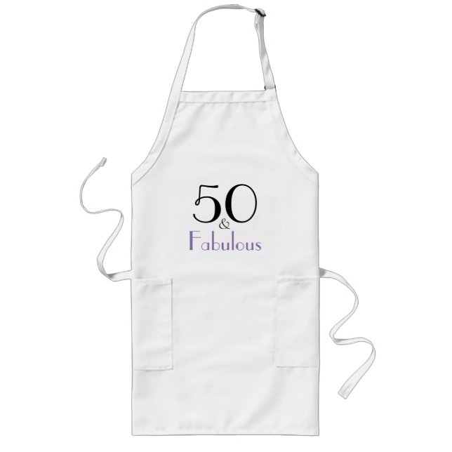 50 Years 50 & Fabulous 50th Birthday Cook's Apron (Front)