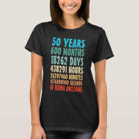 50 Years 600 Months Of Being Awesome 50th Birthday