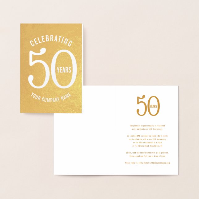 50 years corporate anniversary party invitations (Display)