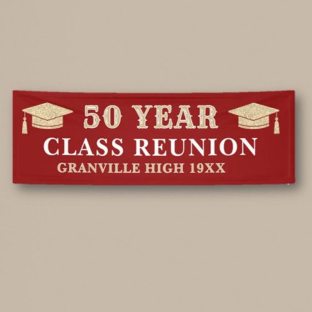 50 Years! LARGE 8 FT Class Reunion banner (Creator Uploaded)