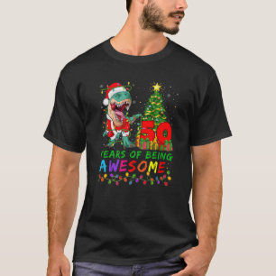 50 Years Of Being Awesome Dinosaur 50Th Birthday C T-Shirt