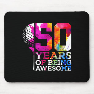 50 Years Of Being Awesome Golf 50th Birthday  Mouse Pad