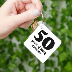50 years of being awesome key ring