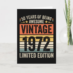 50 Years Of Being Awesome Vintage 1972 Card