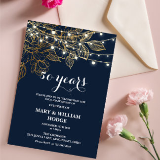 "50 Years of Forever: An Anniversary to Remember" Invitation