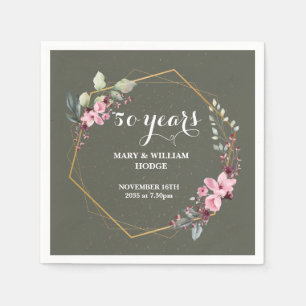 "50 Years of Forever: An Anniversary to Remember" Napkin