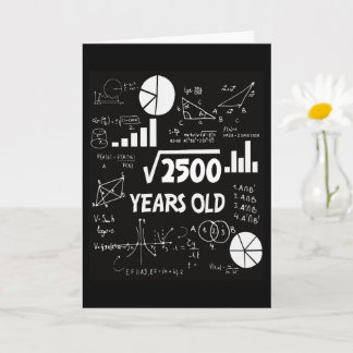 50 Years Old Bday Math Teacher 50th Birthday Gift Card