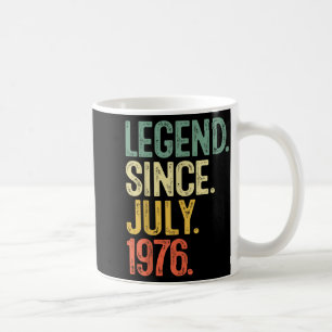 50 Years Old Gifts Legend July 1976 50th Birthday Coffee Mug