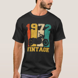 50 Years Old Gifts Vintage 1972 Motorcycle 50th Bi T-Shirt
