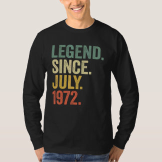 50 Years Old Legend Since July 1972 50th Birthday T-Shirt