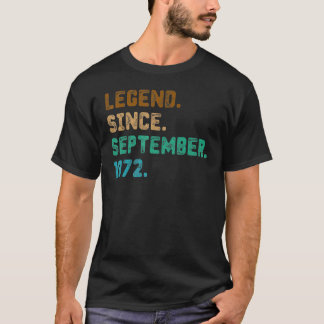50 Years Old  Legend Since September 1972 50th Bir T-Shirt