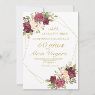 50 years old Tarjeta de anuncios plana Announcement