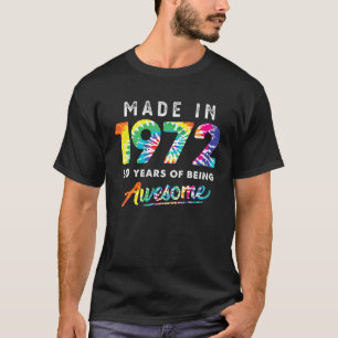 50 Years Old Tie Dye 50Th Birthday Men Women Made T-Shirt