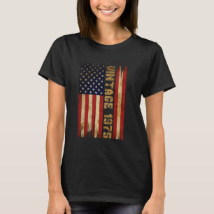 50 Years Old Vintage 1975 American Flag 50th Birth T-Shirt