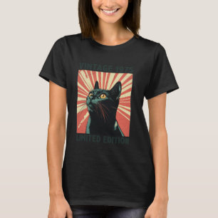 50 Years Old  Vintage 1975 Cat Lover 50th Birthday T-Shirt