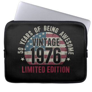 50 Years Old Vintage 1976 50th Birthday Limited Ed Laptop Sleeve
