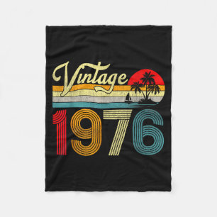50 Years Old Vintage 1976 50th Birthday Men Women  Fleece Blanket