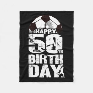 50 Years Old Vintage Soccer 50th Birthday T Shirt Fleece Blanket