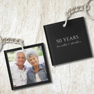 50 Years Photo Wedding Anniversary  Key Ring