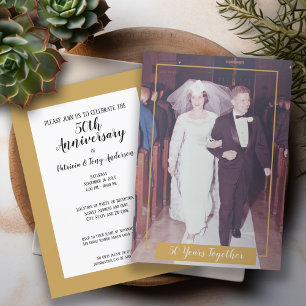 50 Years Together 50th Wedding Anniversary & Photo Invitation