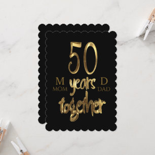 50 Years Together Golden Wedding 50th Anniversary Card