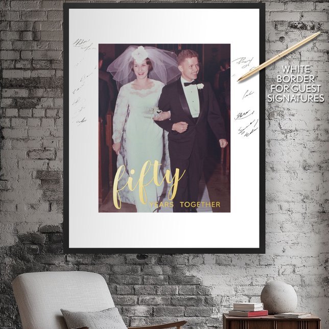 50 Years Together - Wedding Anniversary Photo Foil Prints (Creator Uploaded)