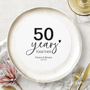 50 Years Wedding Anniversary Charger Plate Insert  Invitation