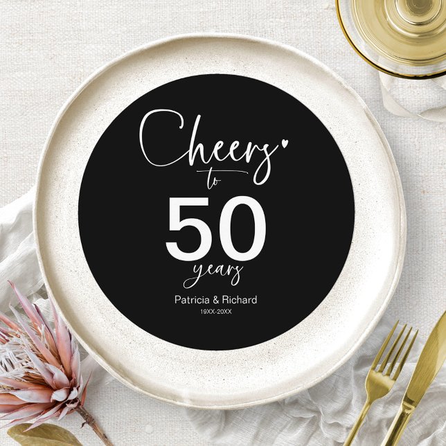 50 Years Wedding Anniversary Charger Plate Insert Invitation (Creator Uploaded)