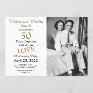50 Years Wedding Anniversary Party Invitation