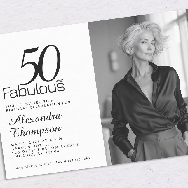 50and Fabulous 50th Birthday Party Invitation (Creator Uploaded)
