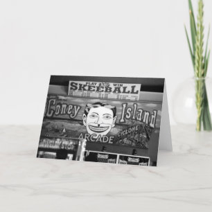 '50c Skeeball' Blank Greeting Card
