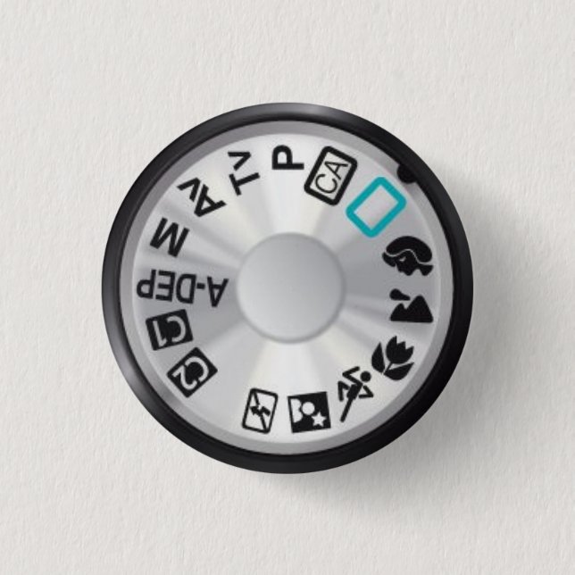 50D Mode Dial 3 Cm Round Badge (Front)