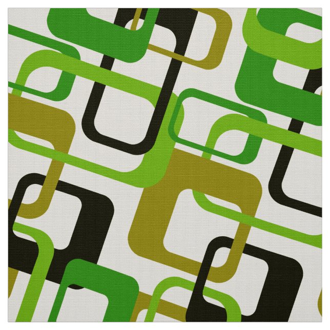50s 60s 70s mod retro links pattern fabric (Swatch)