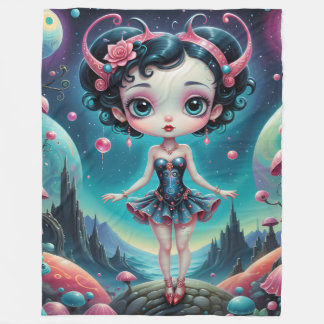 50's Alien Fantasty Fleece Blanket