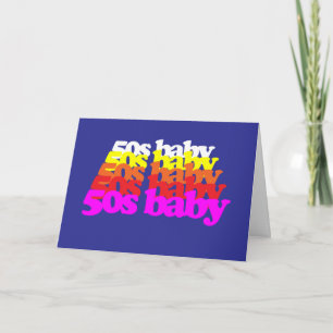 50s Baby Born in the 1950s Milestone Birthday Card