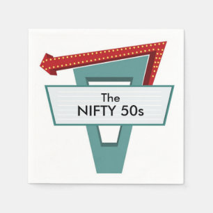 50s Diner Sign 1 Napkin
