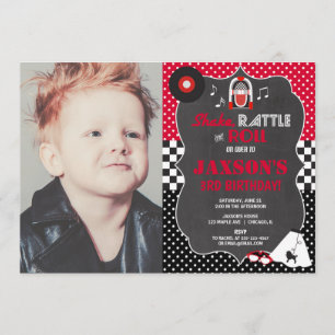 50s Fifties Sock Hop Rock Roll birthday invitation