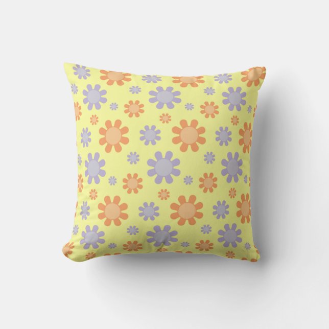 50's Flowers Pillow (Front)