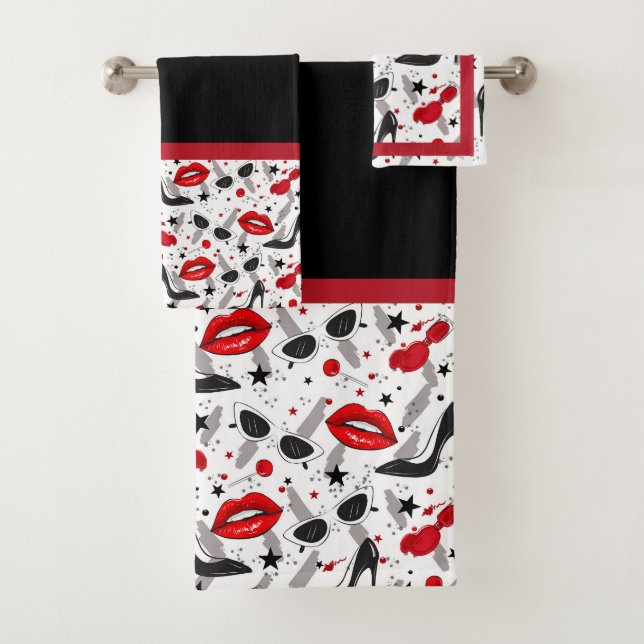 50's Glam Bath Towel Set (Insitu)