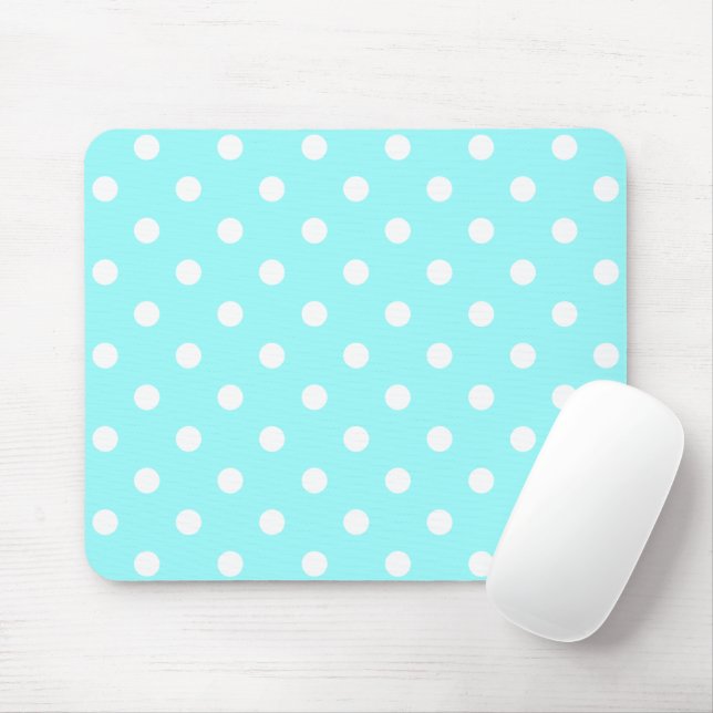 50's Green Coloured Mousepad With Polka Dots (With Mouse)