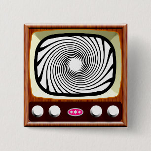 50s Hypno-TV 15 Cm Square Badge
