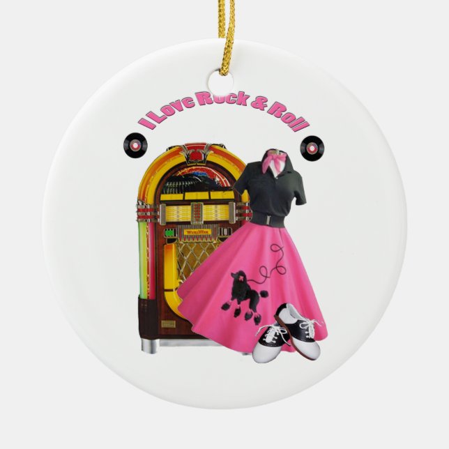 50's I Love Rock & Roll Ornament (Front)