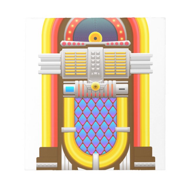 50s old fashioned jukebox notepad (Front)