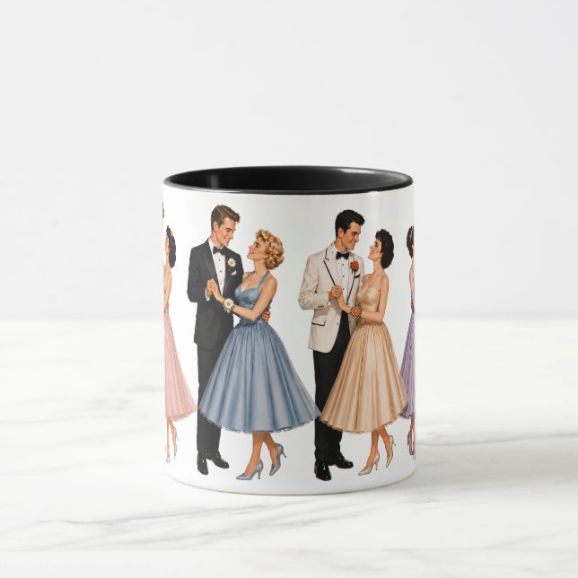 50's Prom Night Couples Mug (Center)