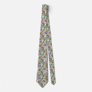50s psychedelic mushrooms tie