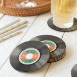 50s record  round paper coaster<br><div class="desc">50s record</div>